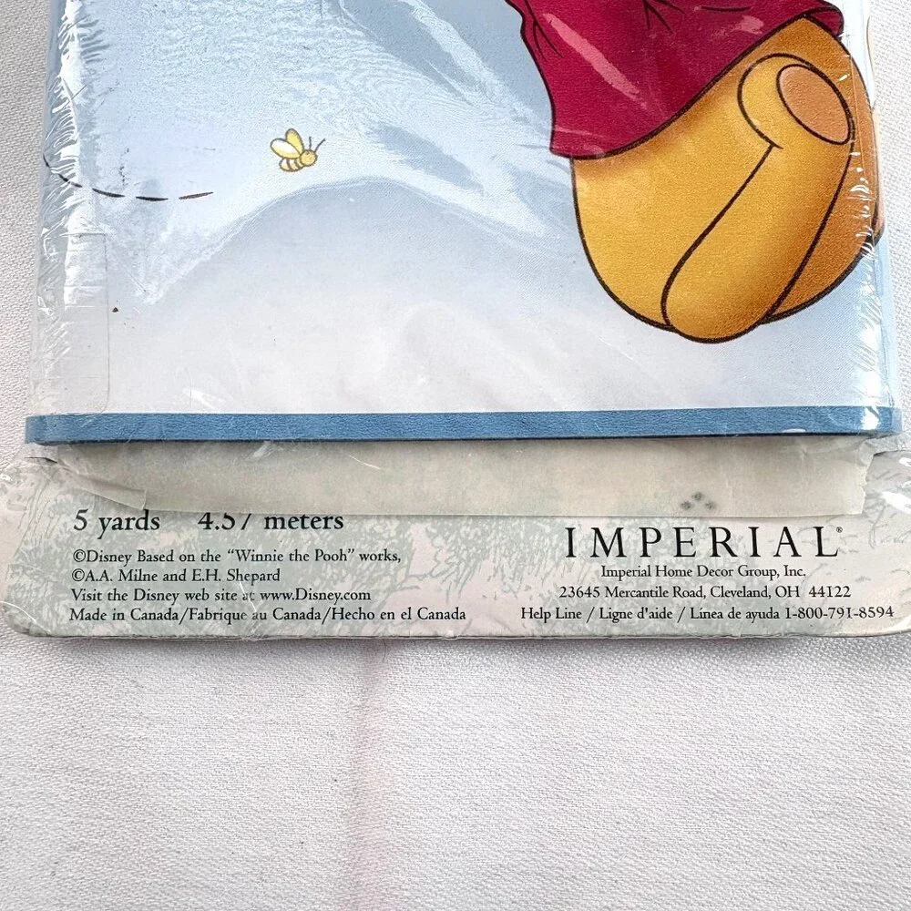 Vintage Imperial Disney Classic Pooh w/‎ Balloons 6x Wallpaper Border 30 yds NOS